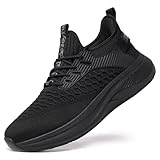YINGCSM Mens Walking Shoes Big Size 13-17 Range Sneaker Mesh Breathable Lightweight Running Shoe for Men Casual Fashion Workout Athletic Size 16 Black