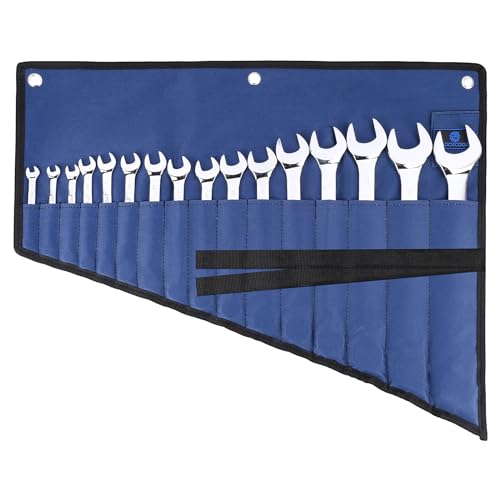ROCKCOON 16 Pockets Wrench Roll Organizer, Rolled Tool Pouch...