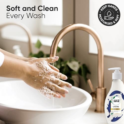 Image of Wiz Creme Hand Wash Refill Pouch - 1L (Pack of 2) | Moisturizing Formula for Soft & Smooth Hands | Germ Protection | pH Balanced | 70% Less Plastic | Gentle Everyday Hand Care