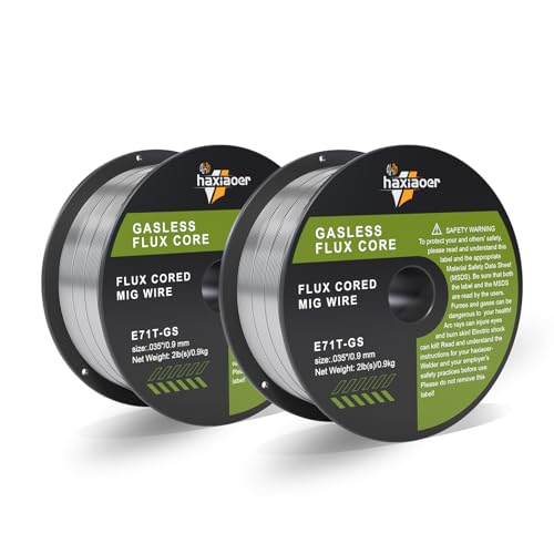.035'' Flux Core Welding Wire 2 Pounds 2 Pack, E71T-GS MIG Welding Wire for All Position Gas Welding