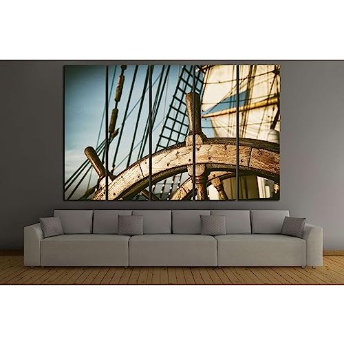 Tableau sur toile ZELLART Yacht Wheel №214 de 5 panneaux 150x100 cm