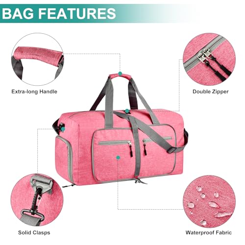 Image of Dimayar 65L Foldable Duffle Bag, Travel & Weekender, Overnight, Gym