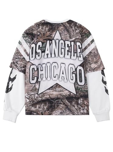 SOFIA'S CHOICE Oversized Camo Long Sleeve Sweatshirt Streetwear Men Graphic Crewneck Hoodie Pullover Women3