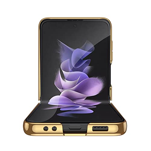 Dootoo For Samsung Galaxy Z Flip 4 Case Luxury Plating Pc 9H Shockproof Glass Crystal All-Inclusive Camera Lens Protector Case For Samsung Galaxy Z Flip 4 5G (Lion) #TOP3