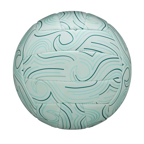 Wilson Shoreline Soft Gen Green Volleyball, Hergestellt aus biobasiertem Eva-nachhaltigem Material, Weiche Kontrolle, Farbe: Hellblau, Offizielle Größe