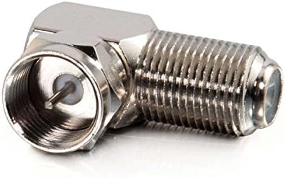 Cables to Go 40669 Right Angle F-type Adapter (Silver), 10 pk