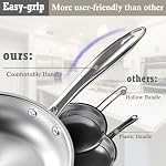Stainless Steel pots and Pans Set, 6 Piece Nonstick Kitchen Induction Cookware Set,Works with Induction/Electric and Gas Cooktops, Nonstick, Oven & Dishwasher Safe