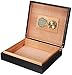 BOCbco Humidor Zigarrenkiste Zigarrenetui 20 Stück Zedernholz Gefütterte Zigarren Aufbewahrungsbox Box Mit Humidor Luftbefeuchter Hygrometer Zigarre Feuchtigkeitsspender
