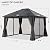 MASTERCANOPY 10x12 Outdoor Hardtop Gazebo Aluminum Frame Polycarbonate Top Canopy with Curtains and Netting, Dark Grey