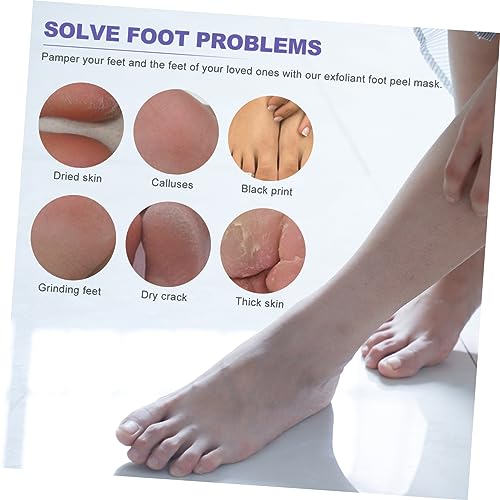 minkissy 6 Pares De Máscara Para Os Pés Hidratante Descasque Suavemente A Máscara Para Os Pés Máscar