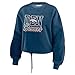 WEAR by Erin Andrews Women's Navy Denver Broncos Washed Fleece Long Sleeve T-Shirt & Shorts Lounge Set