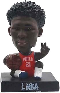 MNZDDDP Basketball Star Caractère Poupée Enfants Adulte Toy Voiture Secouant sa tête Décoration James-Kobe-Curry Modèle Fans Cadeau Surprise Noël (Color : Joel Embiid)
