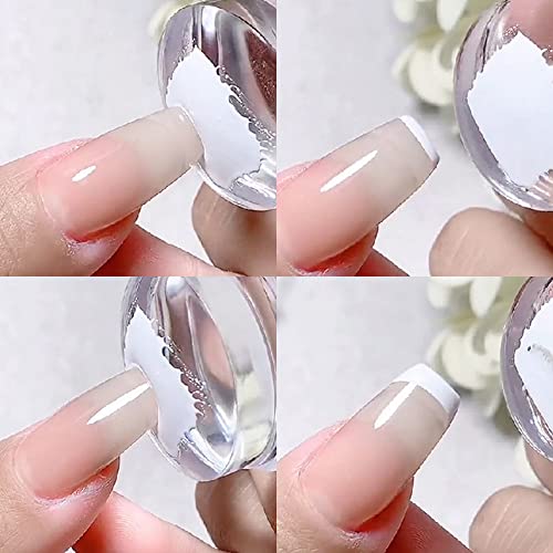 Silicone Nail Stamper, Nail Art Stamper, Clear Jelly Stamper For Nails, Pink Silicone Jelly Head French Tips Manicure Tools For Nail Arts Diy Nail Decoration Accessories #TOP5