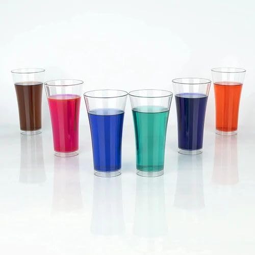 Image of SORATH Premium Clear Plastic Tumbler Glasses | Reusable, Shatterproof, BPA-Free | 16 oz Drinkware for Parties, Events & Everyday Use (6, Pack of 6)