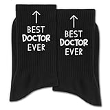 RZQIJ Best Doctor Ever Socks for Men and Women – Funny Doctor Gifts for Men – Bold Appreciation PhD Graduation Gifts – Unique Medical Novelty Socks for Physicians & Surgeons(076)
