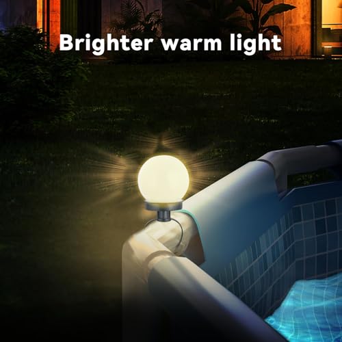 Luces solares de la piscina flotantes e impermeables para accesorios decorativos de exterior 2
