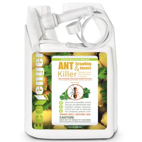 Image of EcoVenger Ant Killer & Nest Treatment (32 OZ), Fast Kills House Ants, Fire Ants, Lasting Repellency, Safe for Children & Pets