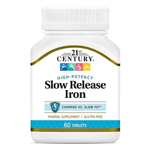 21st Century Slow Release Iron Tablets, 60 Count (Pack of 3) Cover