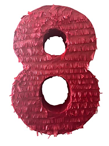 IPINATA Red Number Eight PinataA
