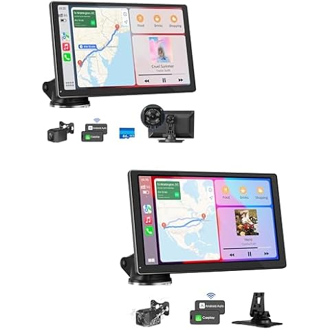 9” Carplay with Front and Rear Camera + 9” Carplay with Rear Camera Cover