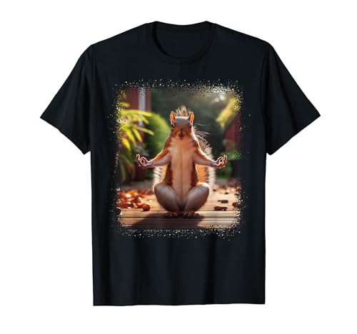 Funny Squirrel Yoga Funny Squirrel Yoga Lovers Camiseta