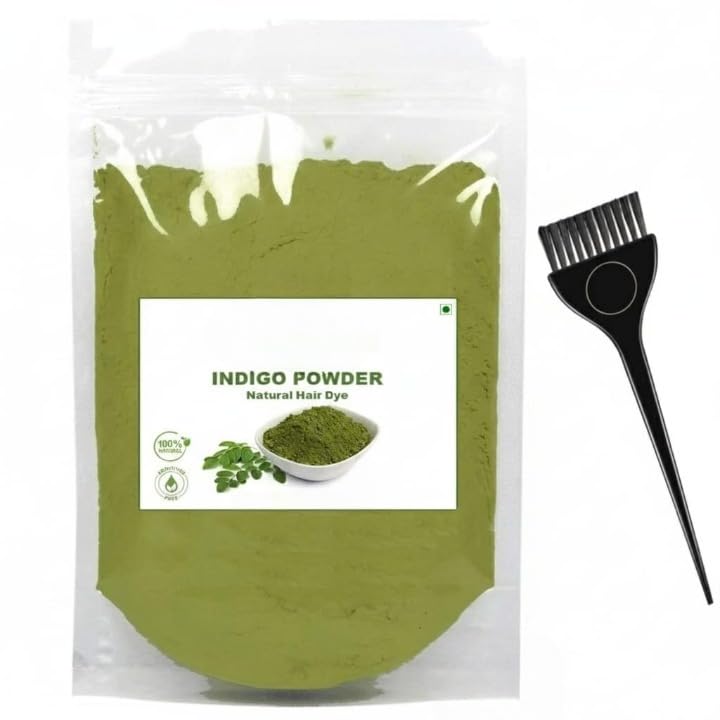 Indigo Powder Organic for Hair Black Colour (200 Grams), Natural Avuri Leaf, Neela Amari, Neel Patti, Neelayamari, Neli Aku, Indico.