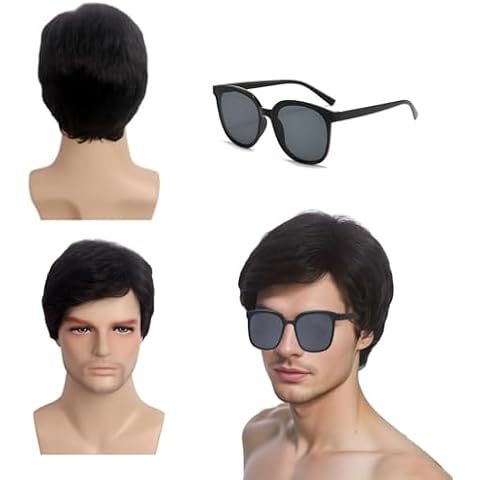 Perruque Homme QSZHSL Noir Cover