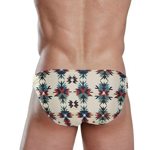 Carnival Geometric Figure Swim Briefs for Men Swimsuit Bikini Swimwear S B04034633