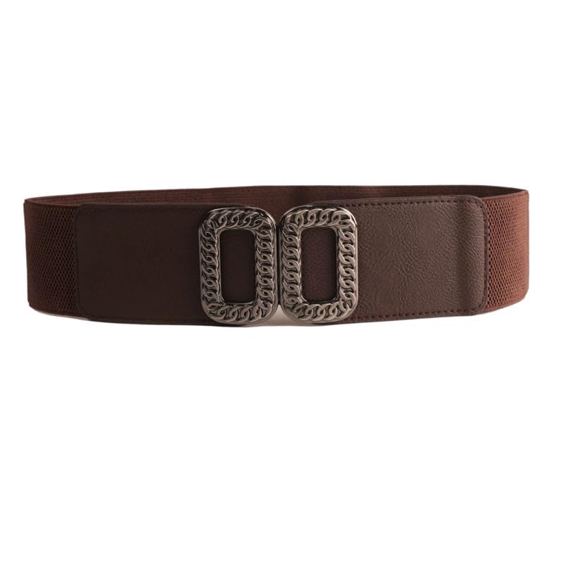 fensir Women's Elastic Wide Belt with Alloy Buckle | Waist Decoration Belt for Dress Down Jacket-picture-43