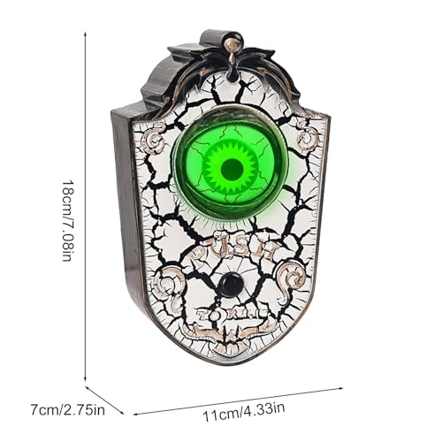 Campainha de globo ocular de Halloween - Campainha de olho de terror com luz assustadora, sons - Cam