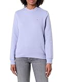 Tommy Jeans Damen TJW REG S Flag Crew DW0DW19959 Pullover Sweatshirt, Blau (Periwinkle Dusk), XL, Blau (Periwinkle Dusk), XL