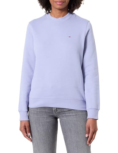 Tommy Jeans Tjw Reg S Flag Crew Dw0Dw19959, Felpa Pullover, Donna, Blu (Periwinkle Dusk), S
