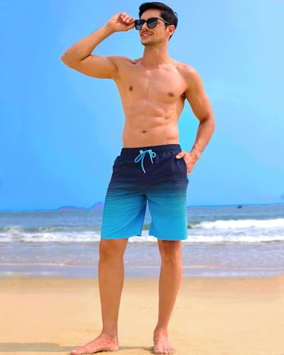 APTRO Men's Swim Trunks 9 inch Bathing Suit Board Shorts with Zipper Pockets Swimming Swimsuit Beach Shorts Big and Tall2