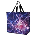 Bolsa De Hombro Para La Compra Célula Nerviosa Azul Shopping Bag Multiusos Bolsas Tote Bag Mujere Bolsa De La Compra Para Regalo Útil Viaje Playa