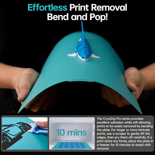 Image of BIQU CryoGrip Pro Glacier Compatible with ELEGOO Centauri Carbon /Centauri Carbon 2 3D Printers 260x286.5mm CC /CC 2 Panda Build Plate Double Sided Upgrade Removable Surface Platform