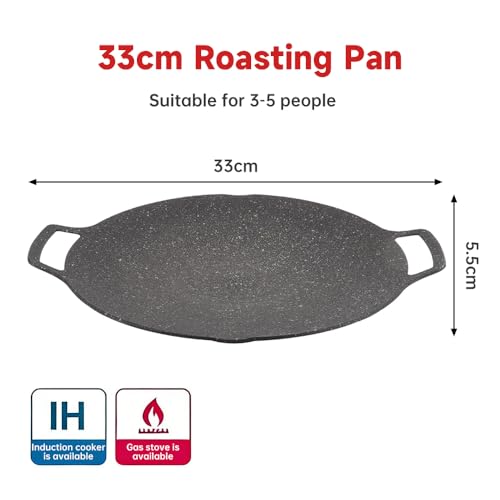 Poêle à griller coréenne 33cm universelle pour gaz et induction - 4