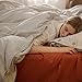 Bedsure Linen Duvet Cover King Size - Linen Cotton Blend Bedding Set, Soft & Cozy, 3 Pieces, 1 Duvet Cover 104x90 Inches and 2 Pillowcases, Natural Color Cooling Bedding, Comforter Sold Separately