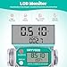 GRYVOZE 1 Inch Digital Fuel Flow Meter, 2.6-26 GPM Inline NPT Turbine Flowmeter with 3/4 in Adapters for Water, Diesel, Gas Oil, Gasoline, and Other Liquids - Supports Gallon, QTS, PTS, L, m³