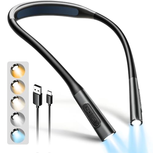 Glocusent Neck Book Light, Rechargeable Neck Lights for Crafts Reading - image 1