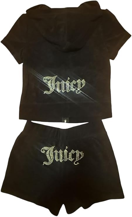 Ensemble short Juicy Couture en éponge XL : votre tenue homewear chic pour l'été