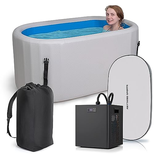 Polar Revive Glacier Ice Bathtub with Chiller. 1 HP Chiller with Tub Included (Gray, 1 HP)