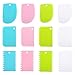 Raspador de Masa de Plástico, 12 Piezas Espátulas de Plástico para Tartas, Rascador para Tartas, Cortador de Masa Plástico, para Hornear Pan Pasteles y Decoración Herramientas Hornear (4 Colores)