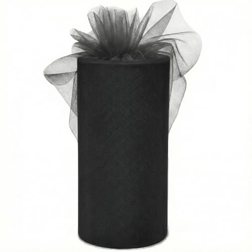 Rouleau de tulle BRIMOREA 92 m x 30 cm Bleu pour ruban en tulle, décoration de mariage, décoration de Noël & anneaux de porte, ruban pour sapin de Noël,...
