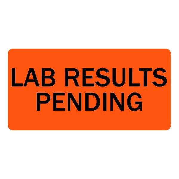 Lab Results Pending Veterinary Labels LV-VET-185