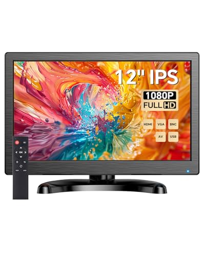 Eyoyo CCTV Monitor 12 Inch Small Computer Monitors 1920x1080P Mini LED Display with HDMI VGA AV BNC...
