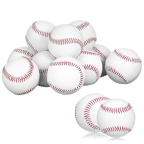 Milisten 12 Pcs Dimpled Baseballs Training Pitching Balls Baseball Practice Balls for Hitting Baseball Training Equipment Great for Practice