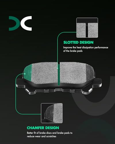 Image of SCITOO Disc Brake Pads Kits D1378-8396 & D1585-8397 Front Rear 8Pcs Brake Pads Set Fit For Honda For Pilot 2012-2015