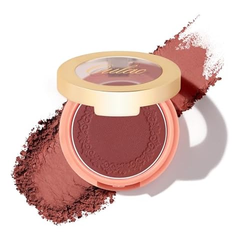 Oulac Plummy Brown Matte Blusher for Medium Deep Skin Cover