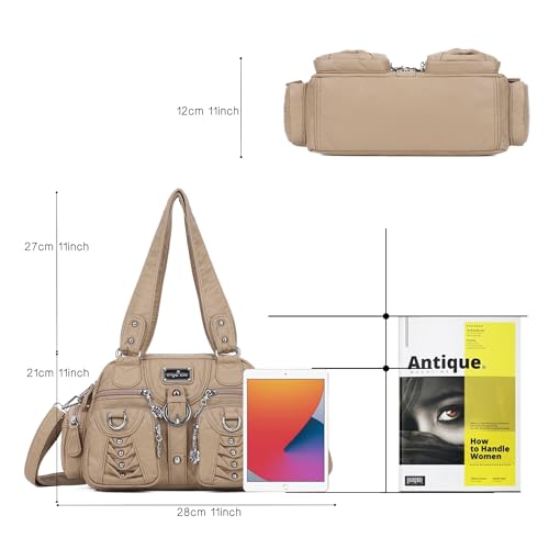 Image of Angel Kiss Small Purse Handbag for Women Crossbody and Shoulder Bags Multipocket Soft Hobo Purses