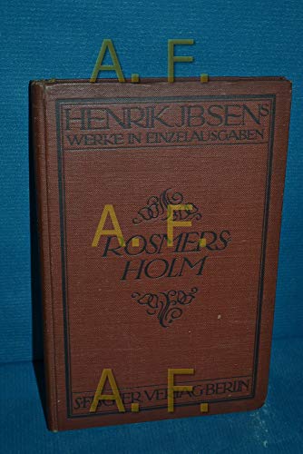 Rosmersholm: Schauspiel in Vier Akten [German] B00JCUQQ8E Book Cover